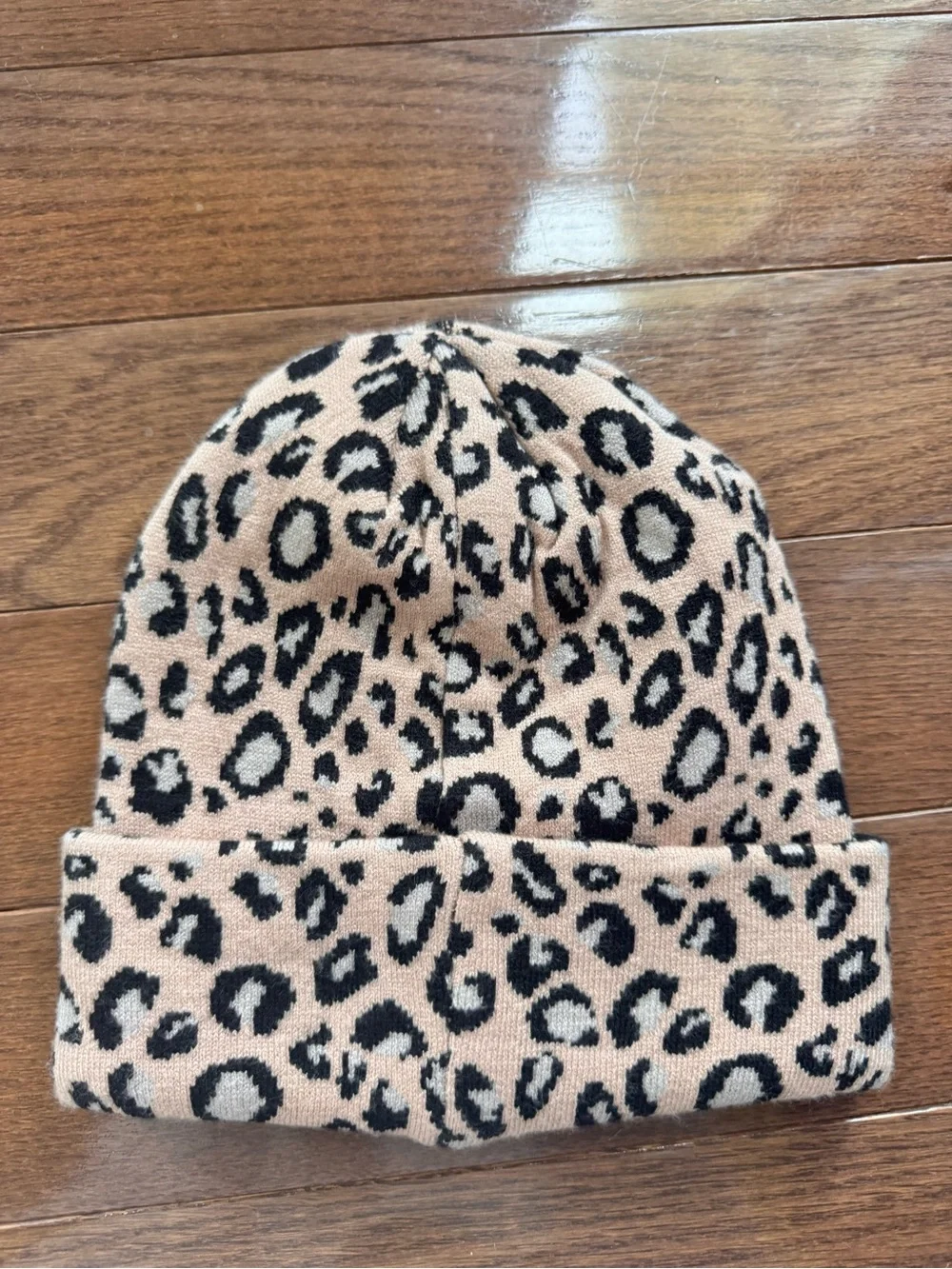 Carhartt Womens Leopard Print Beanie - Tan & Black